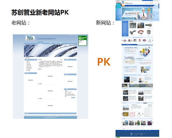 苏创管业新老网站PK
