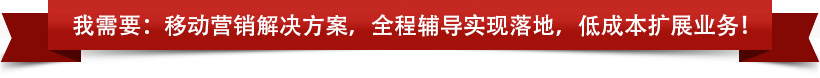 我需要：移动营销解决方案，全程辅导实现落地，低成本扩展业务！