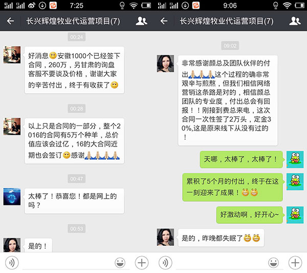辉煌牧业项目成果截图