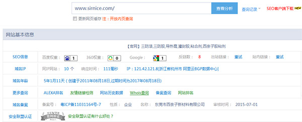 网站SEO信息