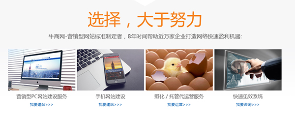牛商网营销型网站标准制定者