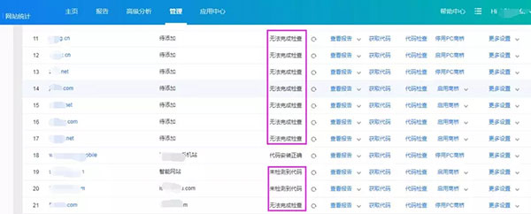 站点百度统计代码安装不准确的情况 站点百度统计代码安装不准确的情况